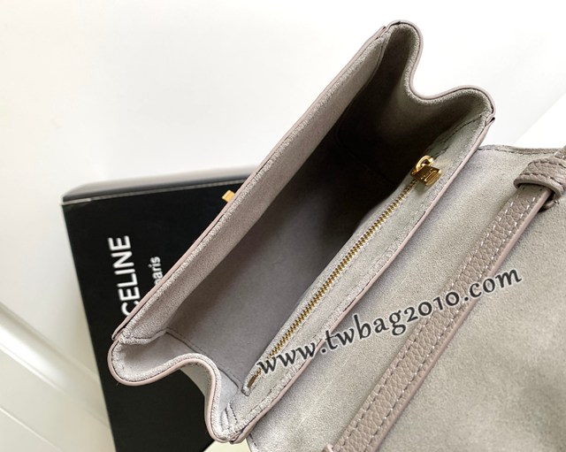 Celine專櫃23s春季新品SOFT16迷你光滑牛皮革手袋 賽琳單肩斜挎全皮女包 sldj2387